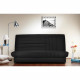 COMFORT BULTEX Banquette clic-clac 3 places -Tissu noir - Made in France - L 192 x P 95 cm - BEIJA