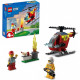 LEGO 60318 City Fire L'Hélicoptere des Pompiers, Jouet pour Filles et Garçons +4 ans, Figurine Pompier et Brique de Démarrage