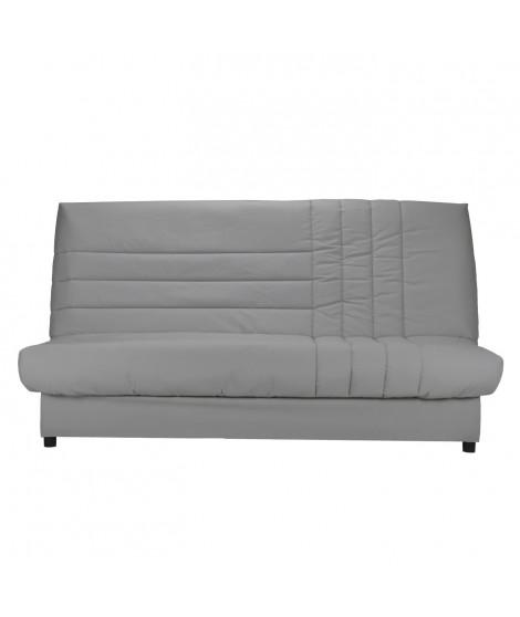 COMFORT BULTEX Banquette clic-clac 3 places - Tissu gris - Made in France - L 192 x P 95 cm - BEIJA