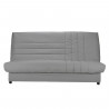 COMFORT BULTEX Banquette clic-clac 3 places - Tissu gris - Made in France - L 192 x P 95 cm - BEIJA