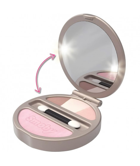 Smoby - My Beauty Powder Compact - Poudrier Factice Lumineux - Miroir - 320151