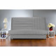 COMFORT BULTEX Banquette clic-clac 3 places - Tissu gris - Made in France - L 192 x P 95 cm - BEIJA