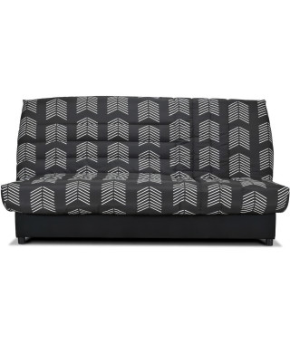 Banquette Clic-clac Beija - Tissu chevrons A111 - Couchage 128 x 188 x 14 cm - B