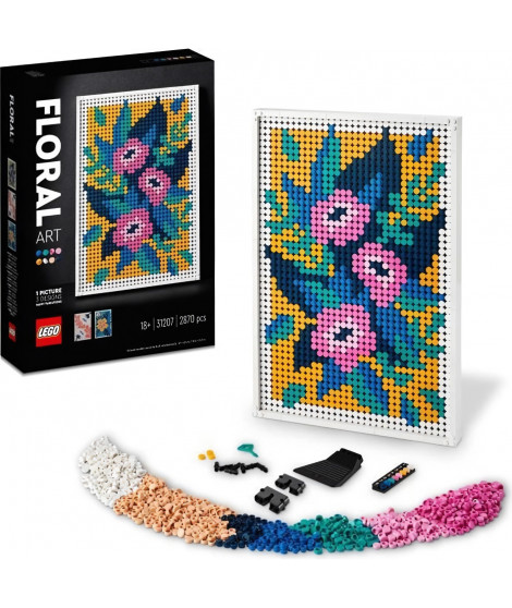 LEGO ART 31207 Art Floral, Accessoire Décoration Intérieure, Fleurs Artificielles, Adultes
