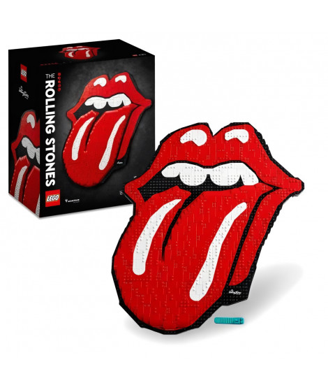 LEGO 31206 Art The Rolling Stones, Accessoire de Décoration Intérieure et Loisir Créatif pour Adultes, Cadeau Musique Rock'n'…