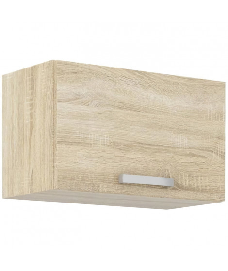 Meuble hotte porte basculante - Décor chene sonoma - L 60 x 31,6 x H 36 cm - LASSEN