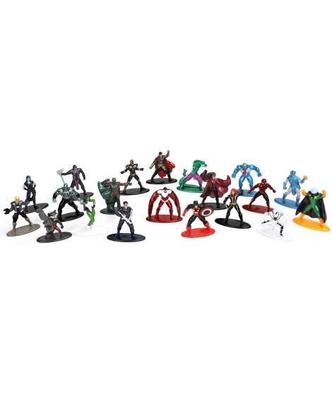 Figurines Coffret 20 pieces 4cm Marvel - Métal - Jada