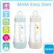 MAM Lot 2 Biberon Easy Start Anti-colique Nature - 320 ml - Aqua