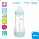 MAM Biberon Easy Start / Anti-Colique Nature - 320ml - Aqua - Tétine Débit 3 - X1