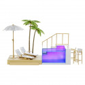 Rainbow High - Coffret de Jeux et Accessoires - Beach Club et Piscine Lumineuse