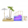 Rainbow High - Coffret de Jeux et Accessoires - Beach Club et Piscine Lumineuse