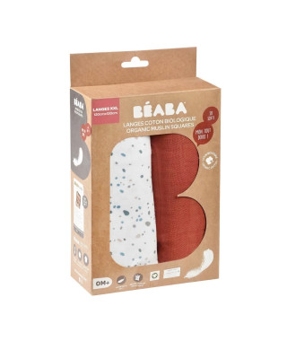 BEABA, Boîte 2 LANGES 120cm -  Brique / Terrazzo