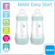 MAM Lot 2 Biberon Easy Start Anti-colique Nature - 260 ml - Aqua