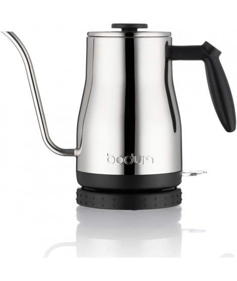 BODUM - BISTRO Bouilloire électrique a long bec, 1.200 W, 1.0 l, inox