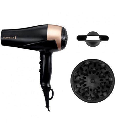 Remington D6098 Seche-cheveux 2200W ionique, sublime la brillance des cheveux naturels et colorés