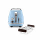 DELONGHI CTOV 2103.AZ Grille Pain Icona Vintage - Bleu et Marron