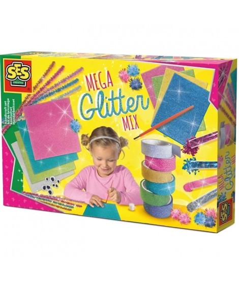 SES CREATIVE Méga kit de bricolage a paillettes - Set de bricolage a paillettes