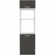 Meuble colonne four 2 portes battantes - Gris - L 60 x P 57 x H 210 cm - LASSEN