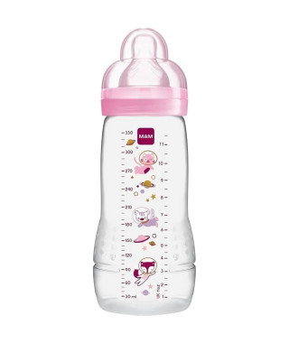 MAM Easy Active 2eme Âge Biberon +6m Licorne Rose 330ml