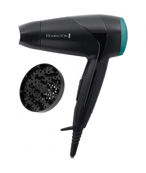 Remington D1500 Seche-Cheveux de Voyage Puissant 2000W On The Go, Poignée Pliable, Ultra Compact