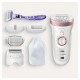Epilateur électrique BRAUN Silk-épil 9 9/870 SensoSmart - 7 accessoires - Wet & Dry - Or et rose