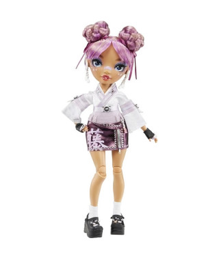 Rainbow High S4 - Poupée mannequin 27cm Lila Yamamoto (Mauve) - 2 tenues et accessoires - a partir de 6 ans