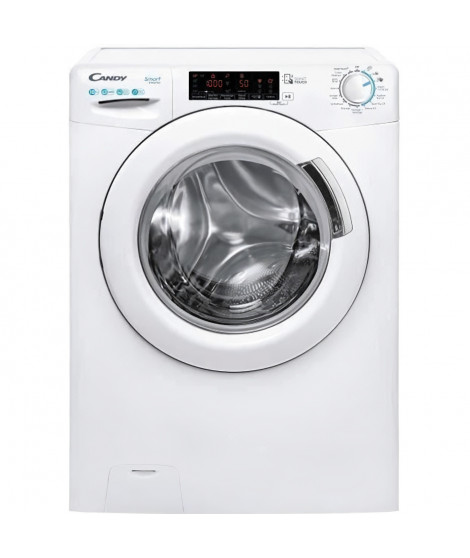 Lave-linge hublot CANDY CS1410TXME/1-47 - 10 kg - Induction - Classe A - 1400 trs/min - Connecté - Programmes rapides - Blanc