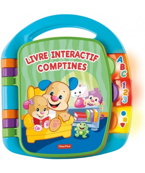 Livre Interactif Comptines Fisher-Price - Jouet Musical d'Éveil pour Bébé de 6 Mois et Plus