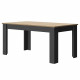 Table a manger pour 4 a 8 personnes - Rectangulaire + allonge - Style industriel - MANCHESTER - L 160-200 x P 90 x H 77 cm