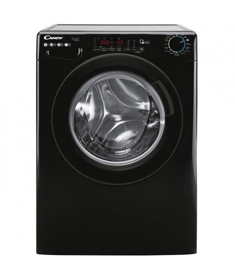 Lave-linge hublot CANDY CS 129TMBBE-47 - 9 kg - Induction - 1200 trs/min - Connecté - Classe B - Noir