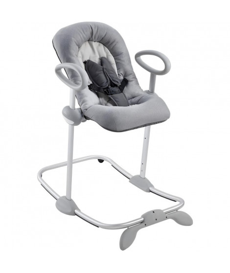 BEABA, Transat Up&Down III, réglable en hauteur, pour bébé et enfant, 3 positions d'inclinaison, Heather grey