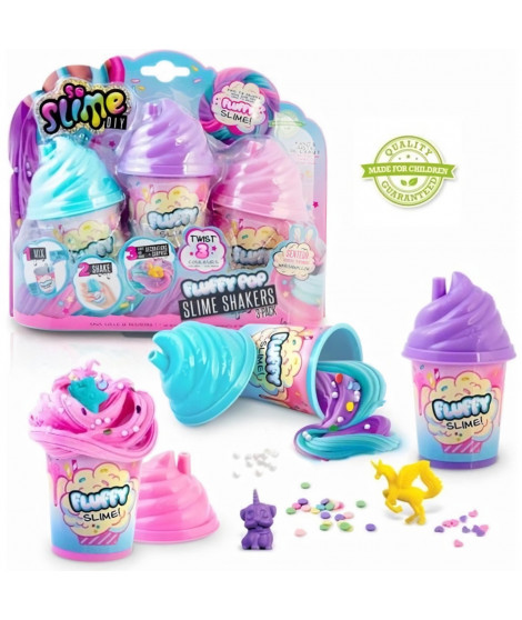 SO DIY So Slime Fluffy - Lot de 3 Slime Shakers Fluffy parfumés - Découvre une nouvelle texture de slime ! - SSC 101 - 6 ans …