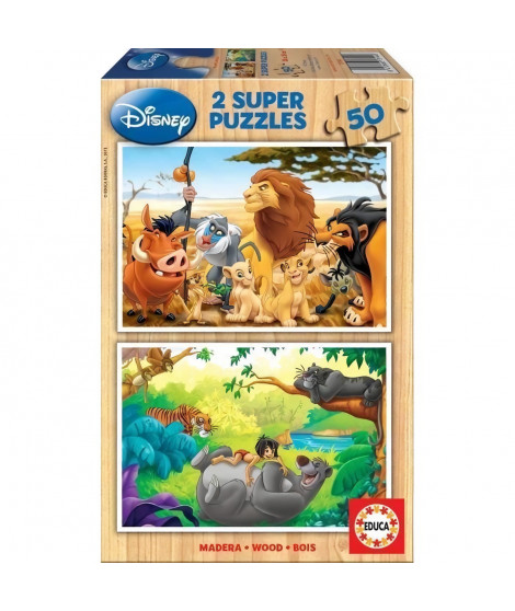 Puzzles 50 pieces en Bois DISNEY - EDUCA