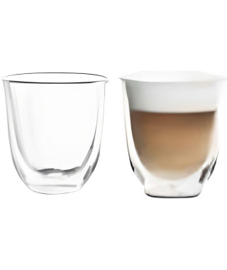 Lot de 2 tasses Capuccino - DELONGHI - Double parois - 19 cl