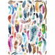 Puzzle 1000 pieces - Aquarelles de plumes - Nathan - Paysage et nature - Rouge