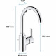 Mitigeur lavabo monocommande chromé FEEL taille L - GROHE