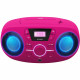 BIGBEN CD61RSUSB Lecteur Radio Cd Portable Usb Rose + Speakers Lumineux