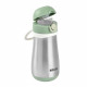 BEABA, Gourde inox 350 ml avec anse, Vert sauge