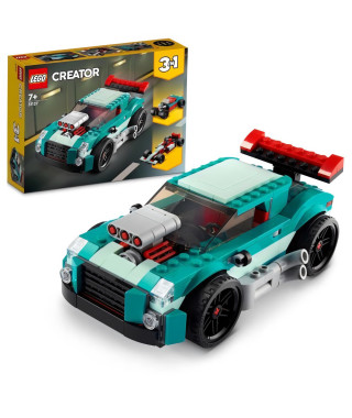 LEGO 31127 Creator 3 en 1 Le Bolide De Rue, Jouet de Voiture de Course, Modeles de Sport ou Hot Rod