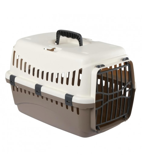 KERBL Box de transport Expedition pour chien - 48x32x32cm - Creme et taupe