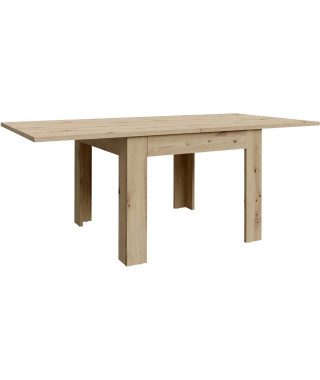 Table a manger extensible NUORI - Décor chene artisan - 6/8 personnes - L 96- 190 x l 95 cm