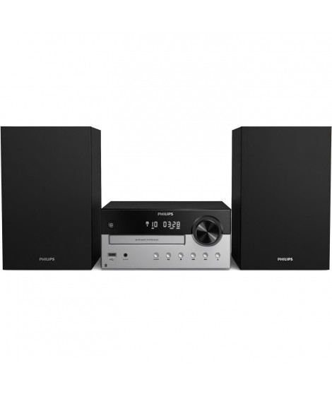 Micro-chaîne Hi-fi PHILIPS TAM4205 - 60W - Bluetooth - CD/MP3/USB/FM - Enceintes Bass Reflex