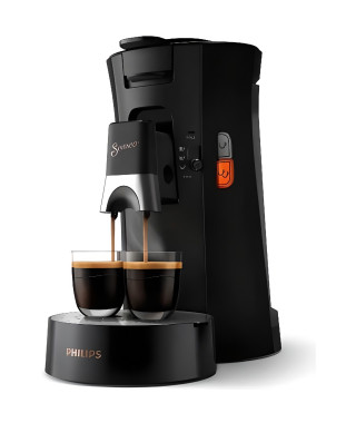 Machine a café dosette SENSEO SELECT Philips CSA240/61, Intensity Plus, Booster d'arômes, Crema plus, 1 a 2 tasses, Noir Carbone