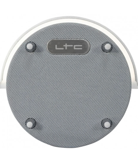 Enceinte Bluetooth lumineuse 5W - LTC - SMOOTH-LIGHT - Avec fonction chargeur a induction et kit main libre - Blanc et gris