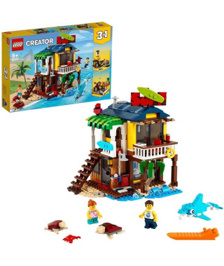 LEGO Creator 3-en-1 31118 La Maison sur la Plage du Surfeur, Jouet, Figurines Animaux Marins