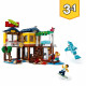LEGO Creator 3-en-1 31118 La Maison sur la Plage du Surfeur, Jouet, Figurines Animaux Marins
