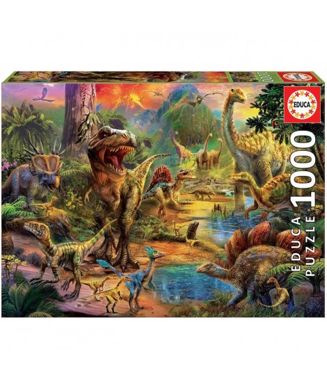 EDUCA Puzzle 1000 pieces - Terre De Dinosaures