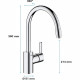 Mitigeur évier chromé bec haut FEEL - GROHE - 32671002