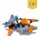 LEGO Creator 3-en-1 31111 Le Cyber Drone, Jouet de Construction, Figurine de Robot et Moto