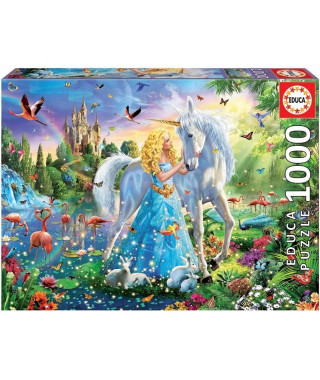 EDUCA Puzzle 1000 La Princesse Et La Licorne